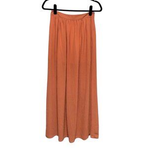 NWT Forever 21 Solid Dark Orange Flowy Maxi Skirt Small
